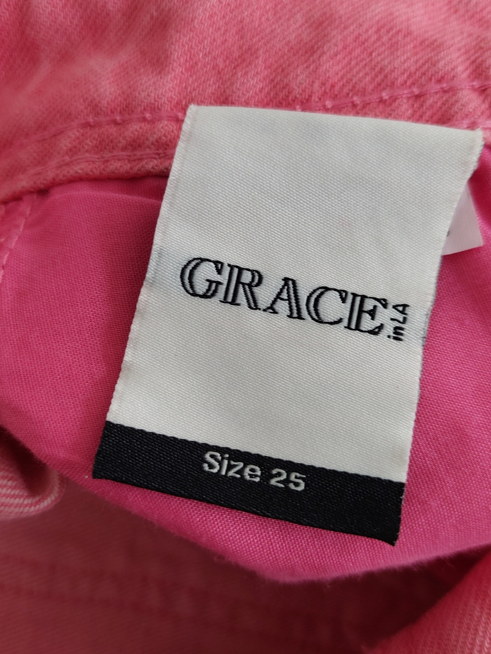 Grace in LA Pink Star Sequin Flare Jeans Women Size 25 High Waist Embellished - Picture 7 of 11